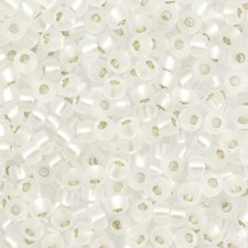 Miyuki rocailles Perlen 8/0 - Silverlined matte crystal 8-1F